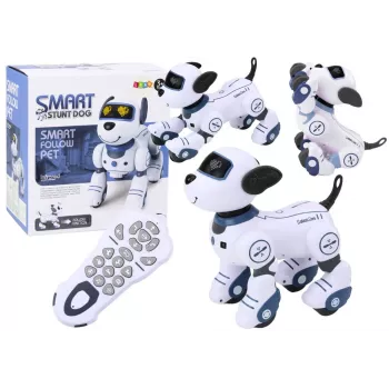 LEAN TOYS nuotoliniu valdymu interaktyvus robotas šuo – šoka, dainuoja, programuojamos komandos, mėlynas | DistriNode SA