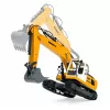LEAN TOYS nuotoliniu valdymu RC vikšrinis ekskavatorius su šviesomis ir garsais, geltonas, 1:16