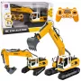LEAN TOYS nuotoliniu valdymu RC vikšrinis ekskavatorius su šviesomis ir garsais, geltonas, 1:16