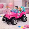 LEAN TOYS nuotolinio valdymo visureigis su lėlėmis rožinis 1:16