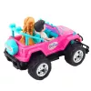 LEAN TOYS nuotolinio valdymo visureigis su lėlėmis rožinis 1:16