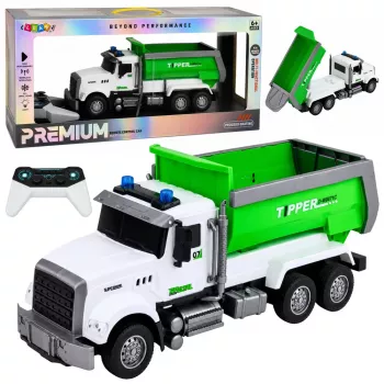 LEAN TOYS nuotoliniu valdymu RC savivartis su judančiu kėbulu, žalias, 1:14
