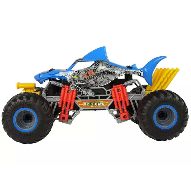 LEAN TOYS nuotoliniu valdymu ryklys visureigis 1:10 2.4G mėlynas 15 km/h Steam
