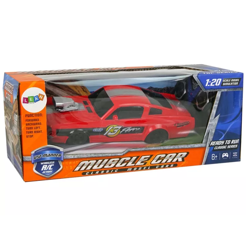 LEAN TOYS nuotoliniu valdymu sportinis automobilis 1:20 raudonas pilotas