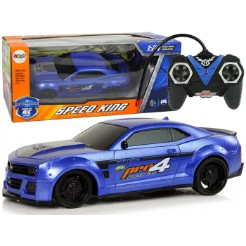 LEAN TOYS nuotoliniu būdu valdomas sportinis automobilis 1:24 lenktyninis su mėlynais tonuotais langais