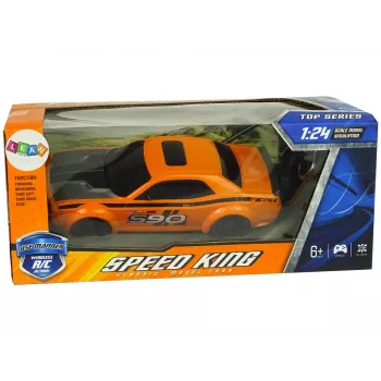 LEAN TOYS nuotolinio valdymo sportinis automobilis 1:24 lenktyninis oranžinis 27 MHz Pilot