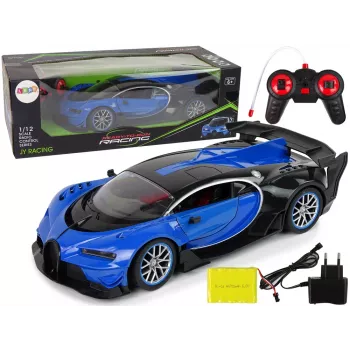 LEAN TOYS nuotolinio valdymo sportinis automobilis su LED priekiniais žibintais ir R/C nuotolinio valdymo pulteliu