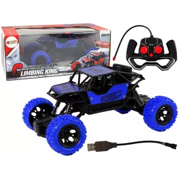 LEAN TOYS nuotoliniu valdymu visureigis R/C 1:18 mėlynas