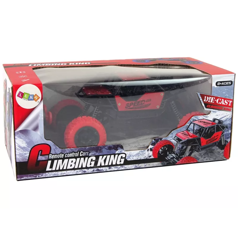 LEAN TOYS nuotoliniu valdymu visureigis R/C 1:18 raudonas