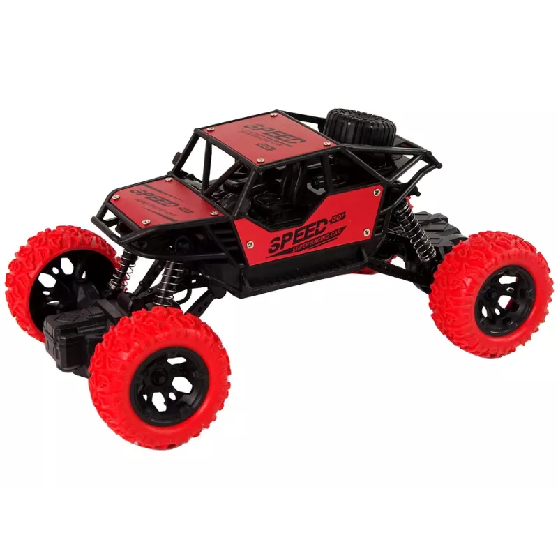 LEAN TOYS nuotoliniu valdymu visureigis R/C 1:18 raudonas