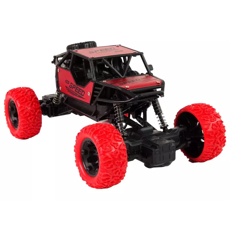 LEAN TOYS nuotoliniu valdymu visureigis R/C 1:18 raudonas