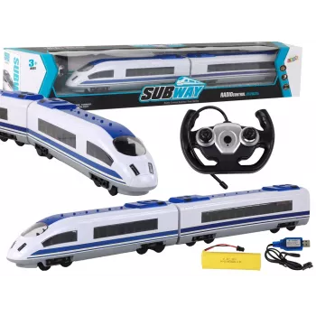 LEAN TOYS nuotoliniu valdymu traukinys 65 cm R/C šviesomis