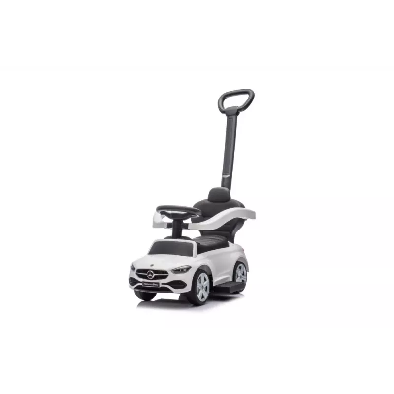 LEAN TOYS Važinėjama mašina su stūmikliu Mercedes 3in1 Balta