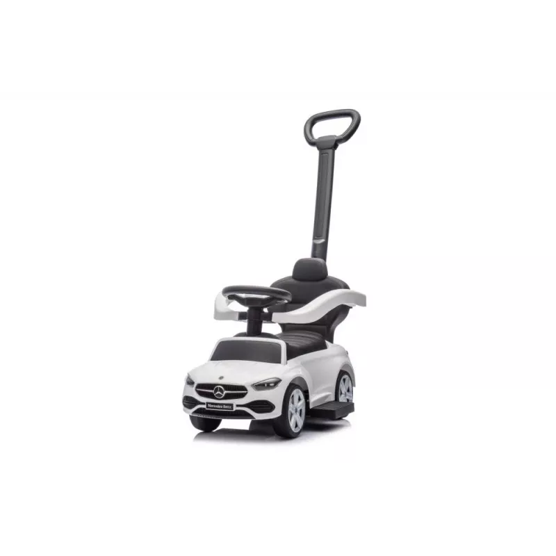 LEAN TOYS Važinėjama mašina su stūmikliu Mercedes 3in1 Balta