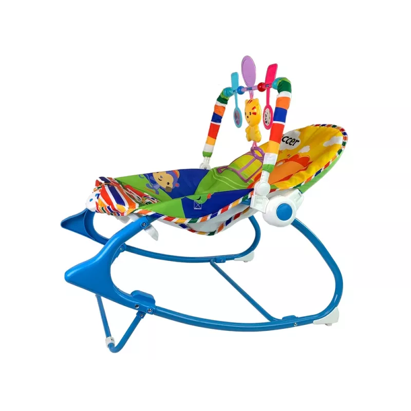 LEAN TOYS Sūpynės 2viename Mėlynas Tigras Garsai Vibracija