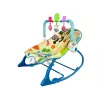 LEAN TOYS Sūpynės 2v1 Mėlyna Zebra Garsai Vibracija