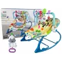 LEAN TOYS Sūpynės 2v1 Mėlyna Zebra Garsai Vibracija