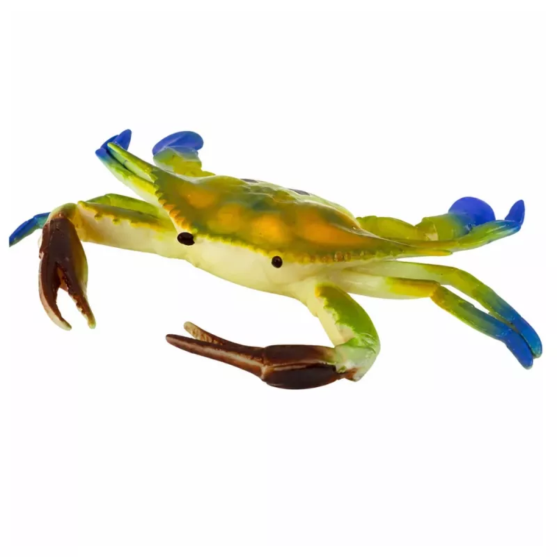 LEAN TOYS Rubber Crab Figurine Stretchable Realistic Sea Animal 19cm