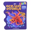 LEAN TOYS guminis aštuonkojis figūrėlė, tampri, realistiškas jūros gyvūnas, 12 cm