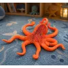 LEAN TOYS guminis aštuonkojis figūrėlė, tampri, realistiškas jūros gyvūnas, 12 cm