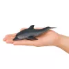 LEAN TOYS guminis jūros delfino figūrėlė, minkšta, realistinė, TPR, tamsiai pilka, 17,5 cm