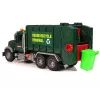 LEAN TOYS Šiukšliavežis su konteineriais tamsiai žalias su garsu ir šviesomis