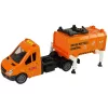LEAN TOYS Šiukšliavežis su inercine pavara ir garso efektais Oranžinis