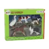 LEAN TOYS Kaimo gyvūnų figūrėlių rinkinys 5 vnt. Arklys, karvė, katė, žąsis, šuo