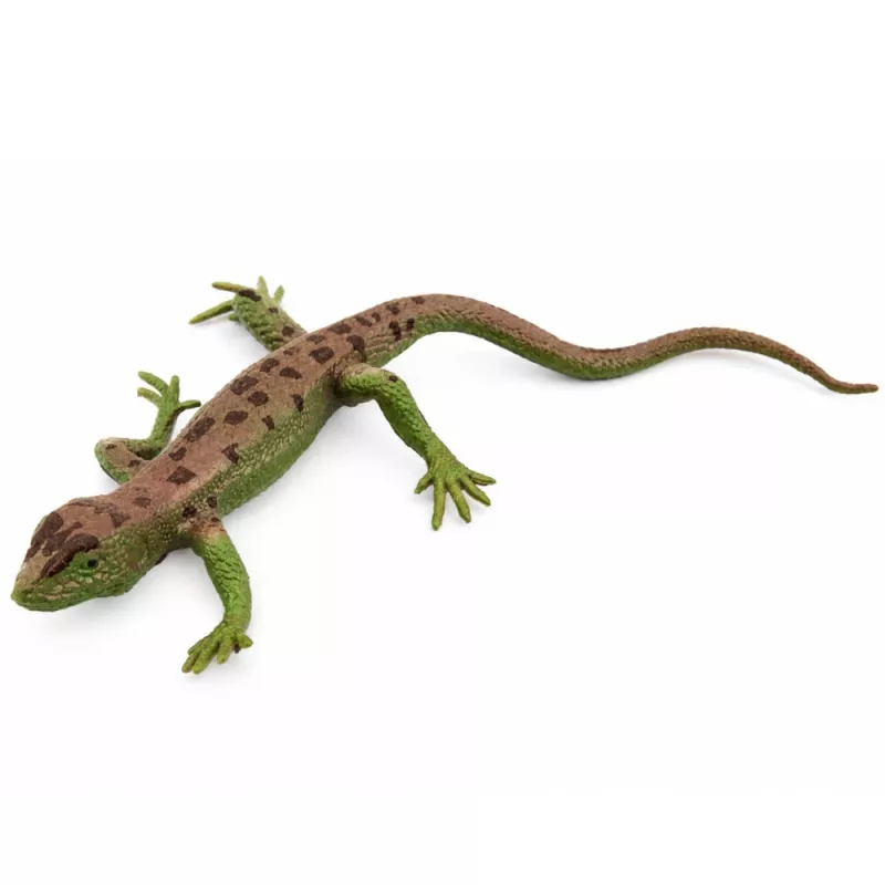 LEAN TOYS Smėlio driežo guminė figūrėlė, tampri, realistinė, 15 cm