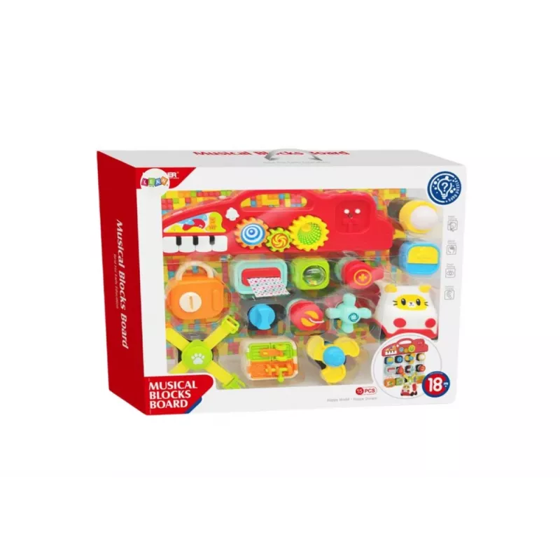 LEAN TOYS Sensorinė lenta vaikams, edukacinis skydelis, interaktyvus pianinas