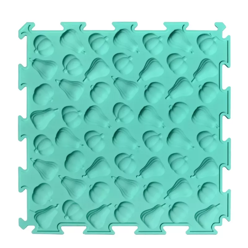 LEAN TOYS Sensorinio tako dėlionės plytelės, įvairios struktūros, spalvos, 24,5 cm, 10 vnt.