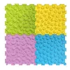 LEAN TOYS Sensorinio tako dėlionės plytelės, įvairios struktūros, spalvos, 24,5 cm, 10 vnt.