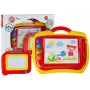 LEAN TOYS 2 magnetinių piešimo lentelių rinkinys su antspaudais - mėlyna ir geltona