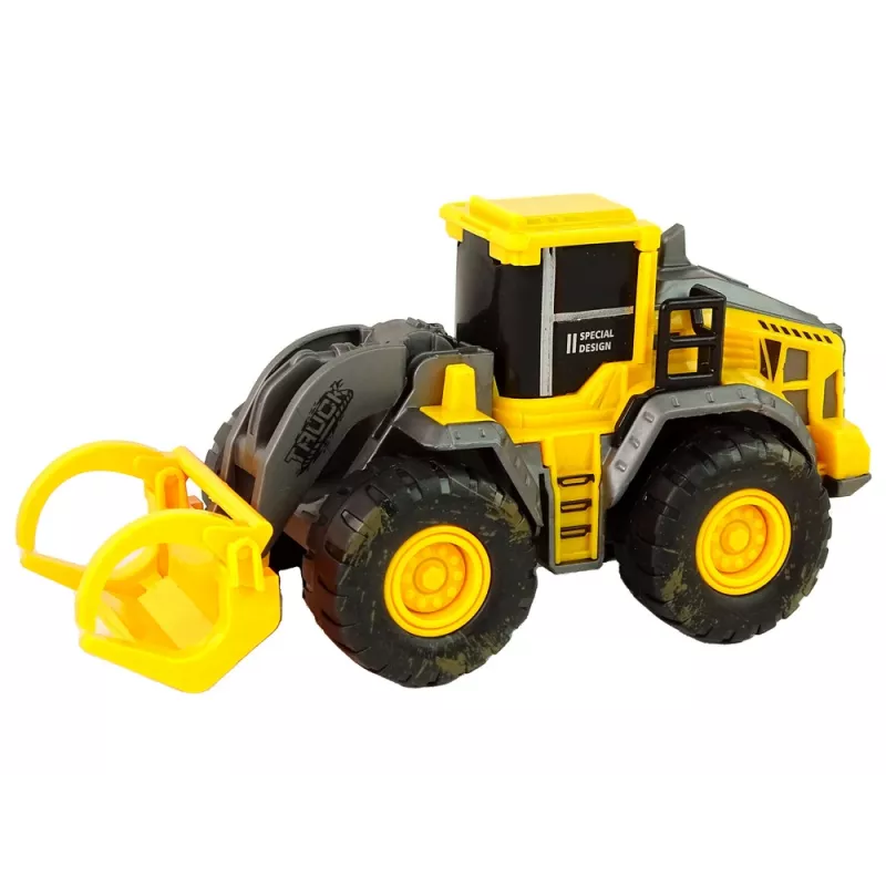 LEAN TOYS Statybinių transporto priemonių rinkinys 3 geltoni modeliai