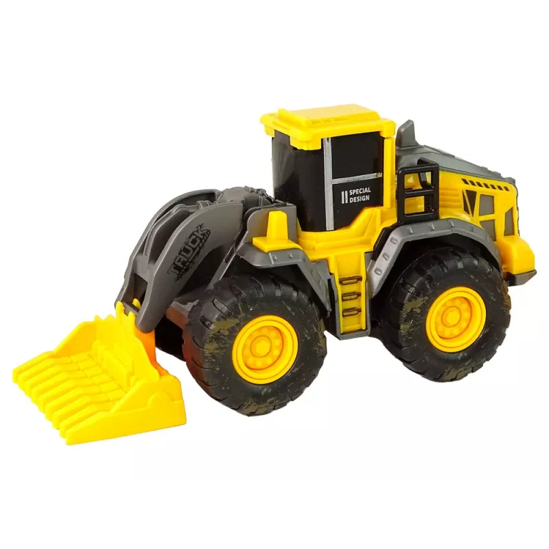 LEAN TOYS Statybinių transporto priemonių rinkinys 3 geltoni modeliai