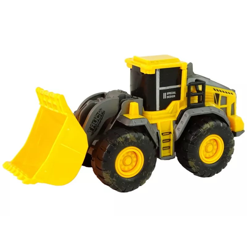 LEAN TOYS Statybinių transporto priemonių rinkinys 3 geltoni modeliai