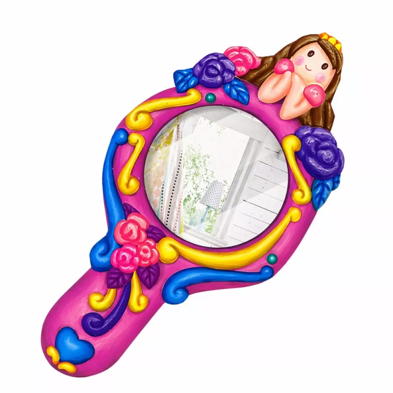 LEAN TOYS Kūrybinių plastikinių veidrodžių formų ir gipso dažų rinkinys