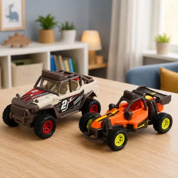 LEAN TOYS Rinkinys: Visureigiai bekelės nuotykiams su šviesomis ir garsais, 2 vnt.