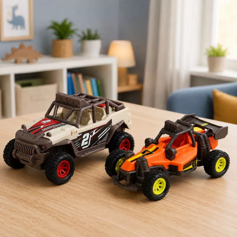 LEAN TOYS Rinkinys: Visureigiai bekelės nuotykiams su šviesomis ir garsais, 2 vnt.