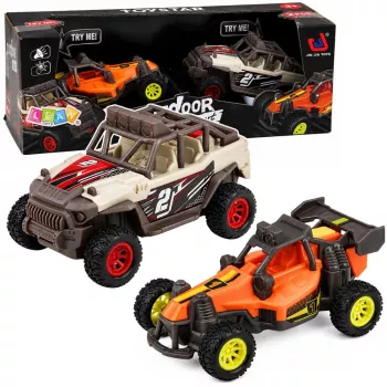 LEAN TOYS Rinkinys: Visureigiai bekelės nuotykiams su šviesomis ir garsais, 2 vnt.