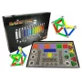 LEAN TOYS Magnastix magnetinių kaladėlių rinkinys 560 + lenta