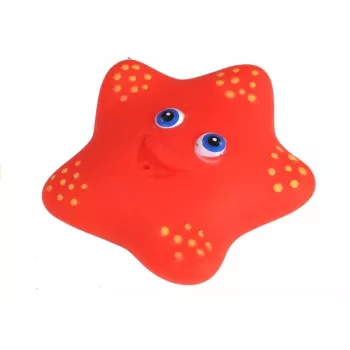 LEAN TOYS Jūros gyvūnų rinkinys maudynėms, guminis žvejybos sietelis, 12 vnt.