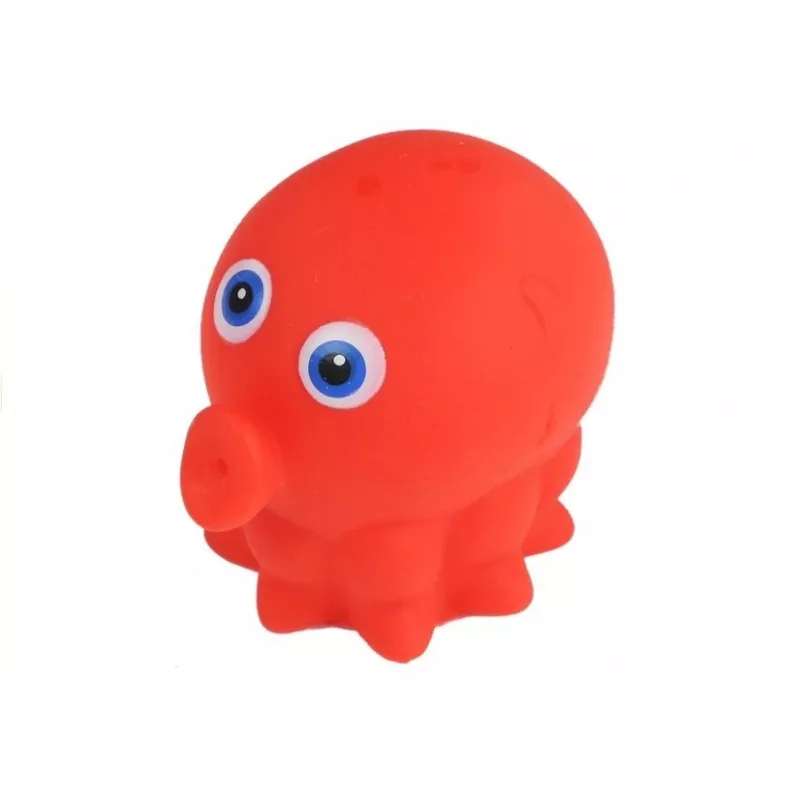 LEAN TOYS Jūros gyvūnų rinkinys maudynėms, guminis žvejybos sietelis, 12 vnt.