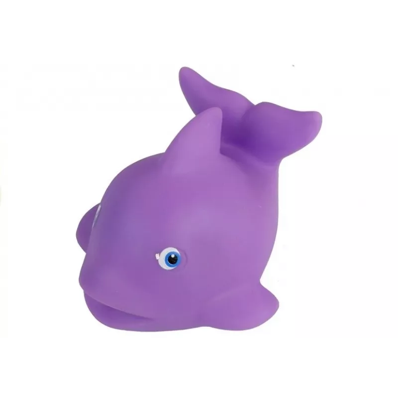 LEAN TOYS Jūros gyvūnų rinkinys maudynėms, guminis žvejybos sietelis, 12 vnt.
