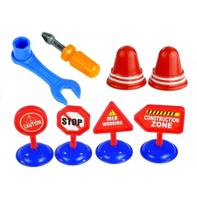 LEAN TOYS Transporto priemonių rinkinys Policija Gaisrinė Automobilių vežėjas Atsukami automobiliai