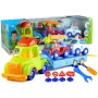 LEAN TOYS Transporto priemonių rinkinys Policija Gaisrinė Automobilių vežėjas Atsukami automobiliai