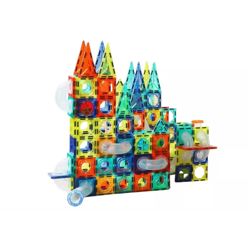LEAN TOYS Slide Set For Balls Magnetic Blocks 168 Pieces