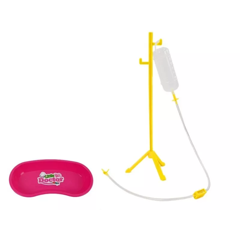 LEAN TOYS Mažas odontologo medicinos rinkinys su aksesuarais rožiniame dėkle