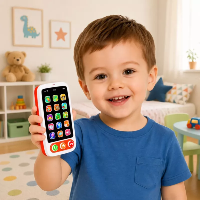 LEAN TOYS Smartphone Children's Interactive Educational Phone with Sounds and Lights