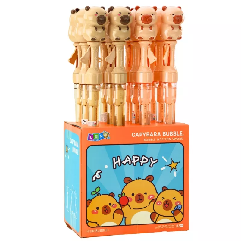 LEAN TOYS Muilo burbulai su ištraukiama lazdele Capybara 49,5 cm 100 ml